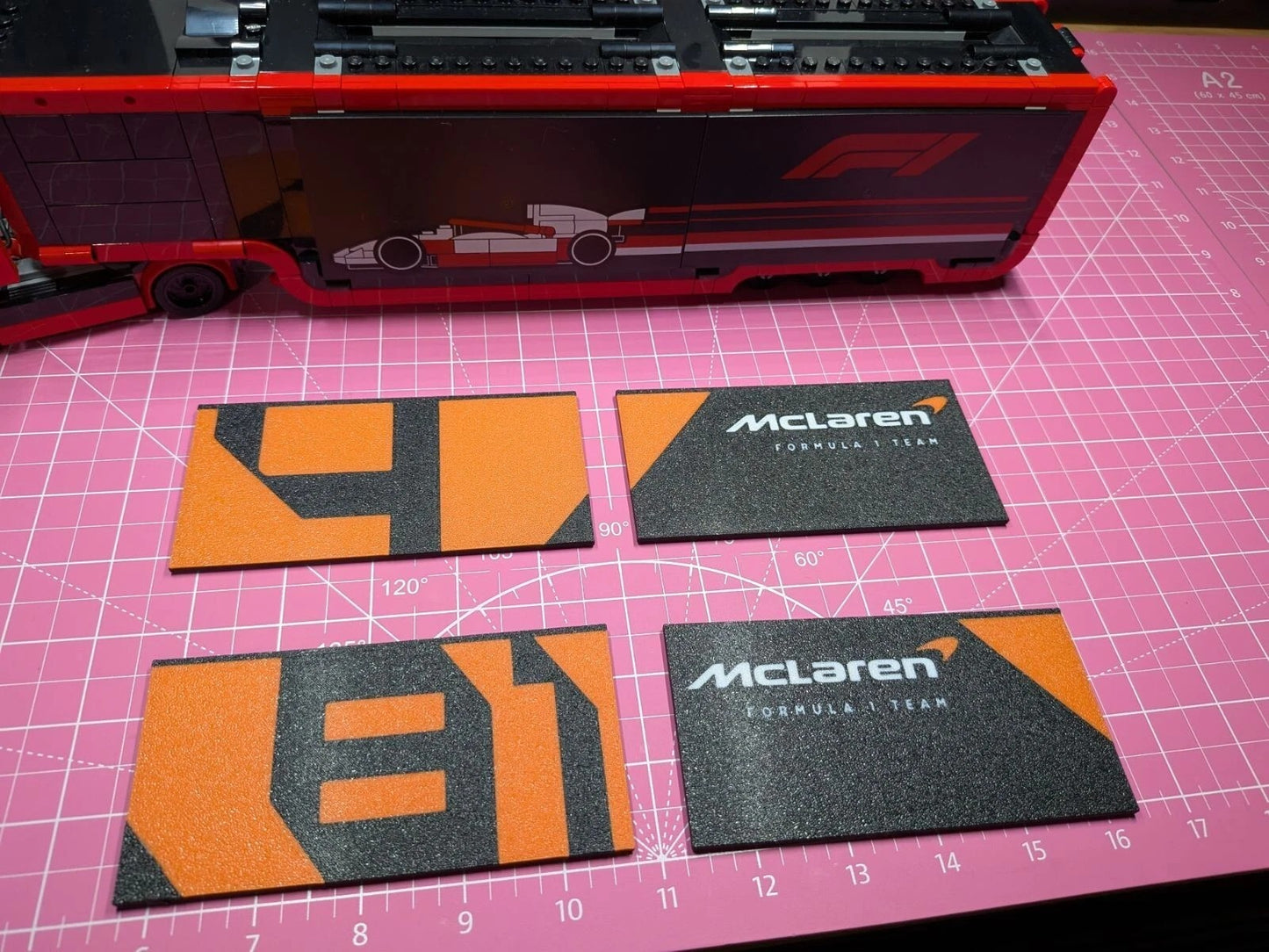 McLaren F1 Team Truck Custom Panel Upgrade (Fits LEGO® Set 60445) – 3D Printed