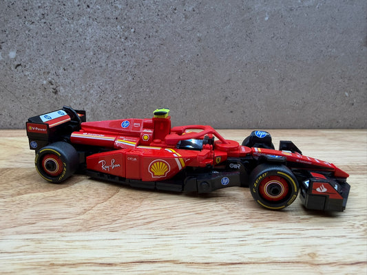 Kit de mise à niveau Halo, caméra embarquée et rétroviseur pour Ferrari SF-24 – Compatible avec la voiture de course Speed Champions 77242 – Accessoire personnalisé imprimé en 3D