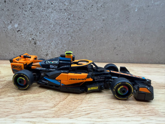 Kit de mise à niveau Halo, T-Cam et rétroviseurs pour voiture de course de Formule 1 McLaren – Compatible avec Speed Champions 76919 – Accessoire personnalisé imprimé en 3D