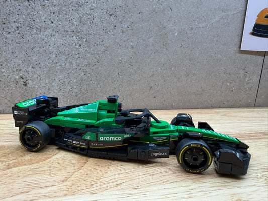 Kit de mise à niveau Halo, T-Cam et rétroviseurs pour Aston Martin AMR24 – Compatible avec la voiture de course Speed Champions 77245 – Accessoire personnalisé imprimé en 3D