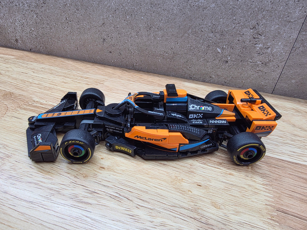 Kit de mise à niveau Halo, T-Cam et rétroviseurs pour voiture de course de Formule 1 McLaren – Compatible avec Speed Champions 76919 – Accessoire personnalisé imprimé en 3D
