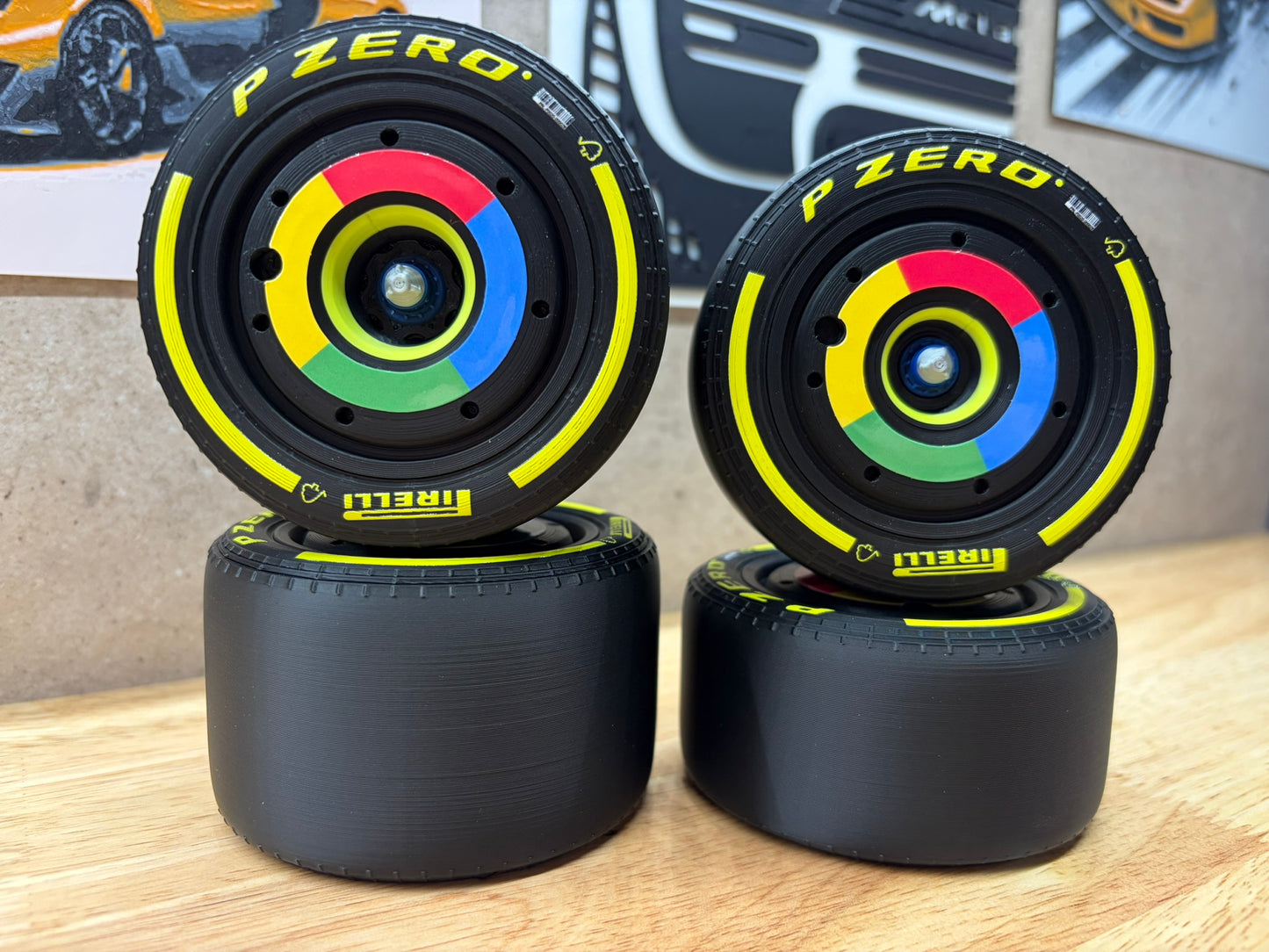 Roues de style F1 pour McLaren MCL39 (compatibles avec l'ensemble LEGO 42228)
