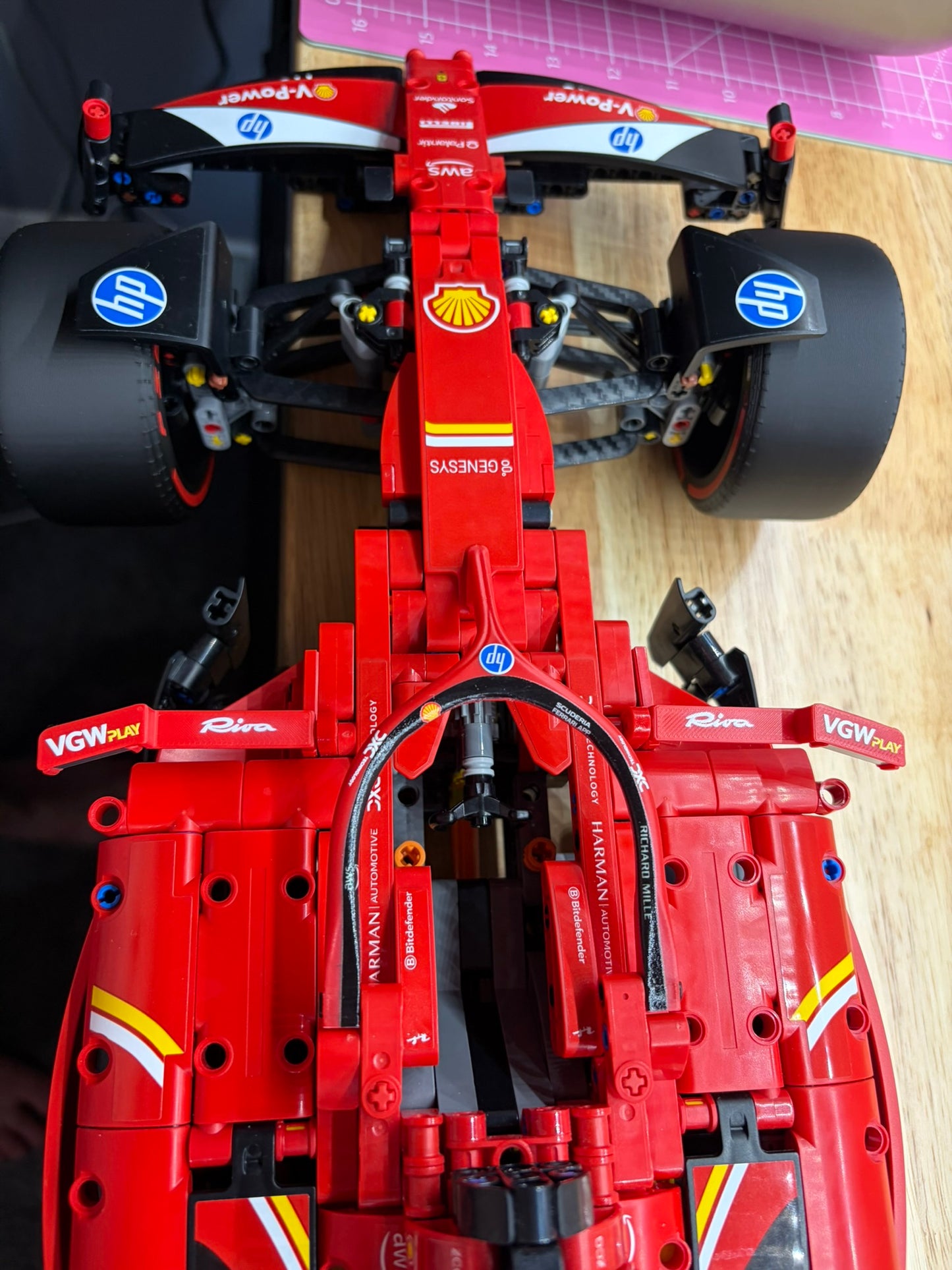 Ferrari SF-24 Halo & Wing Mirror Upgrade (Compatible with LEGO Set 42207)