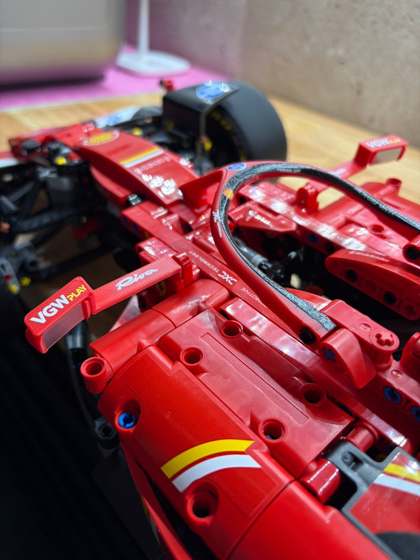 Ferrari SF-24 Halo & Wing Mirror Upgrade (Compatible with LEGO Set 42207)