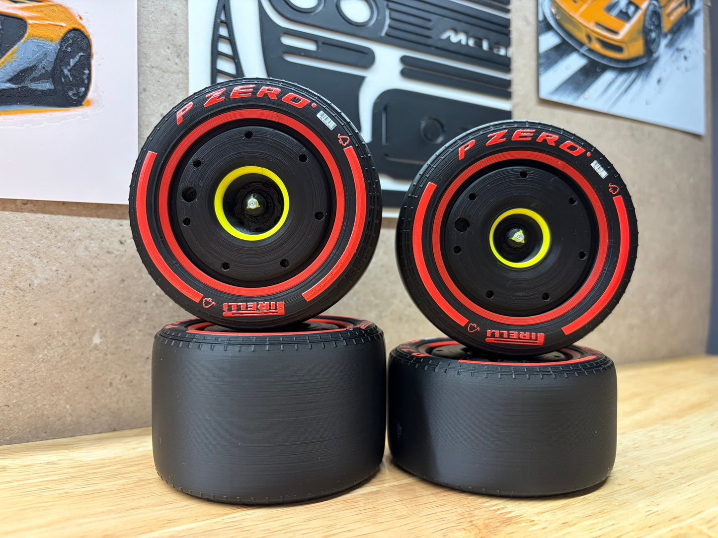 F1-Style Wheels for Oracle Red Bull Racing RB20 (Compatible with LEGO Set 42206)