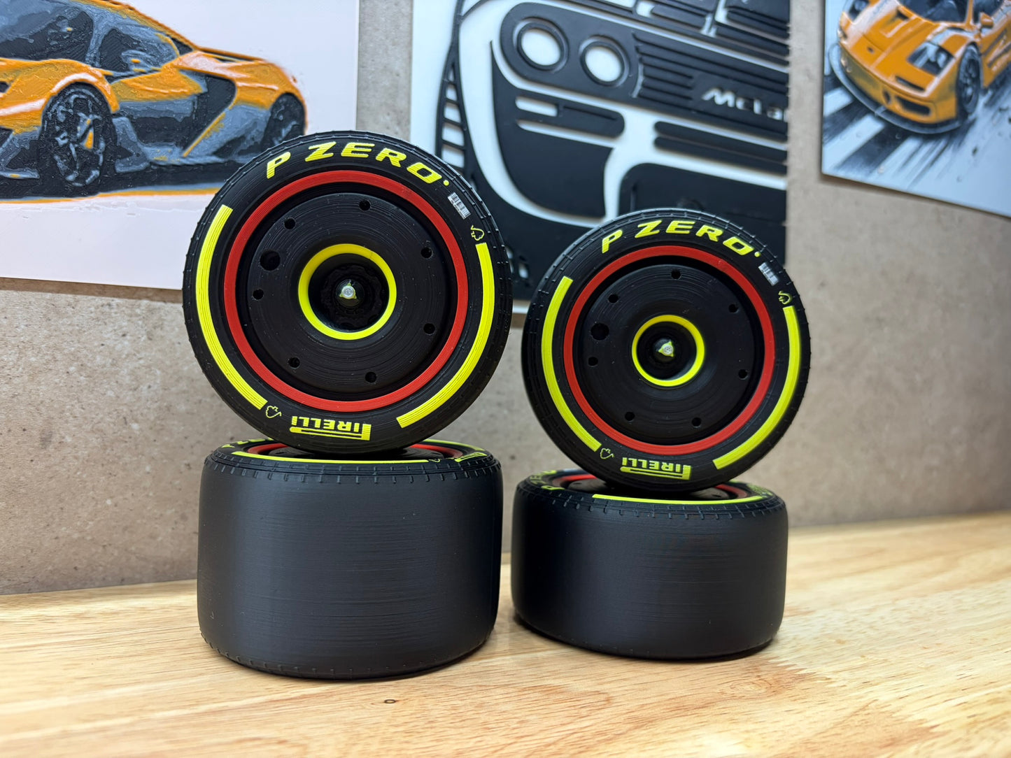 F1-Style Wheels for Oracle Red Bull Racing RB20 (Compatible with LEGO Set 42206)