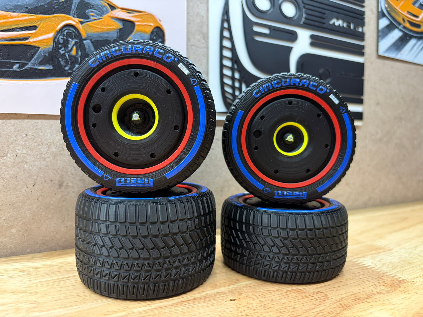 F1-Style Wheels for Oracle Red Bull Racing RB20 (Compatible with LEGO Set 42206)