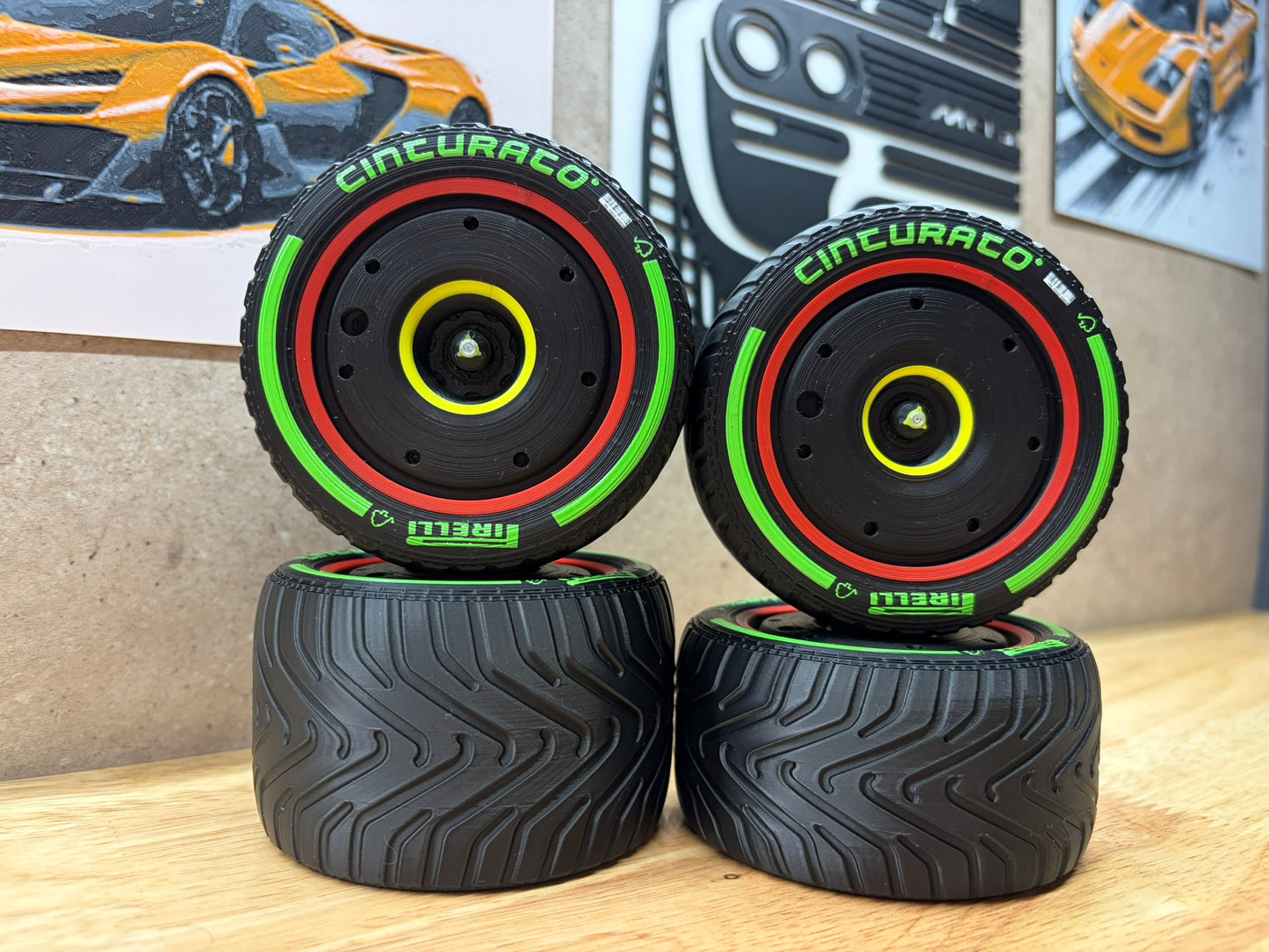 F1-Style Wheels for Oracle Red Bull Racing RB20 (Compatible with LEGO Set 42206)
