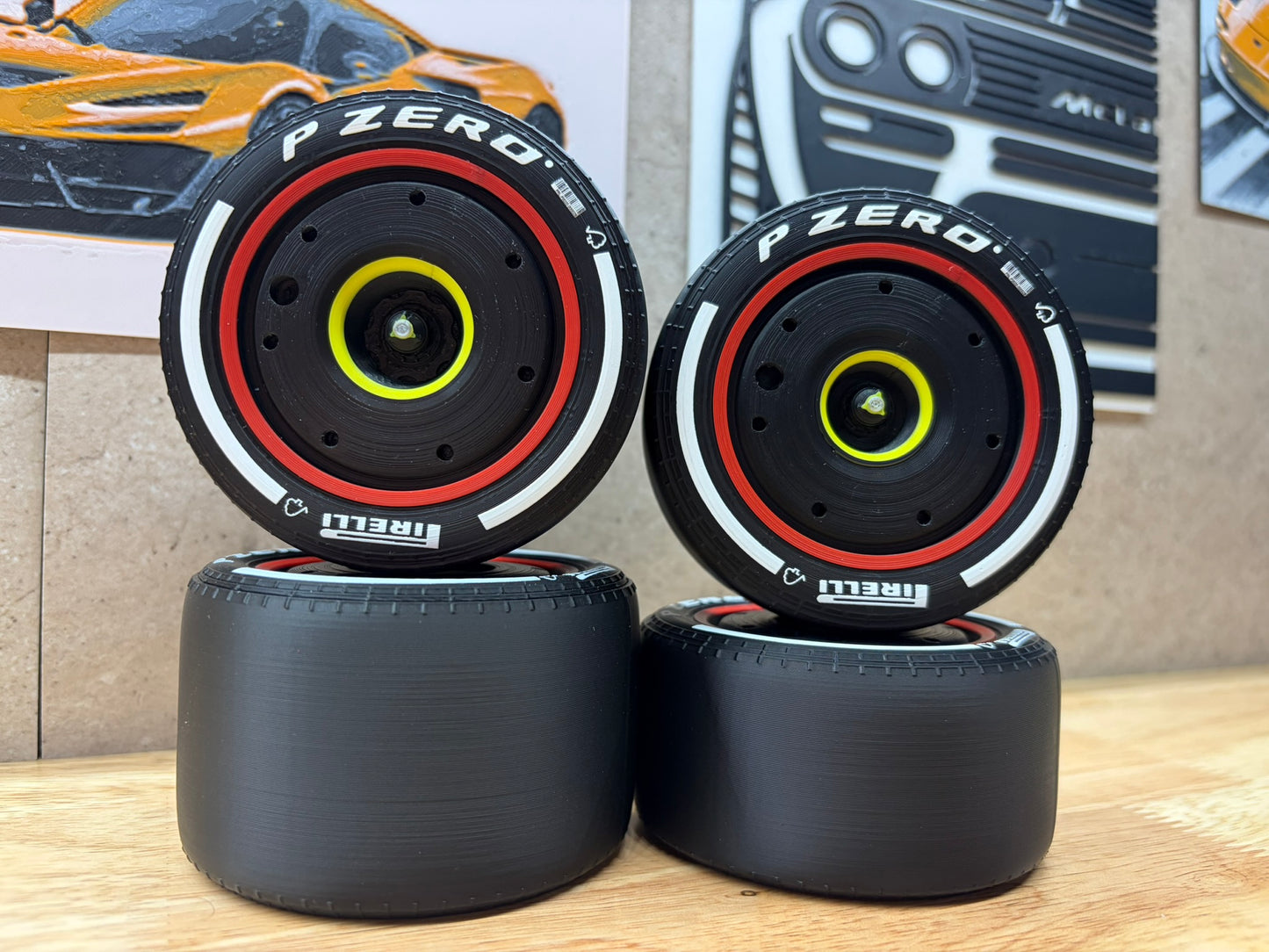 F1-Style Wheels for Oracle Red Bull Racing RB20 (Compatible with LEGO Set 42206)