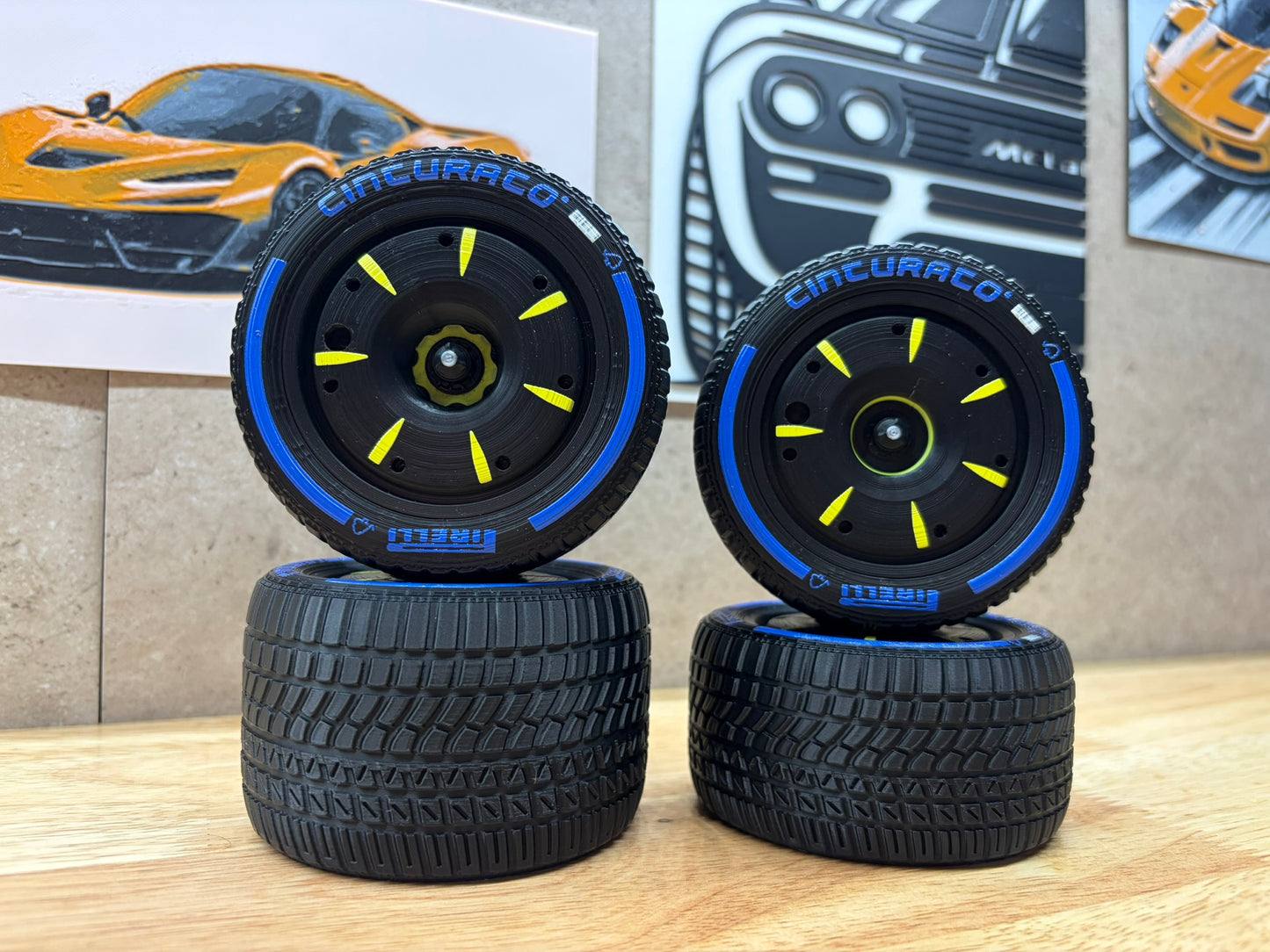F1-Style Wheels for Aston Martin (Compatible with LEGO Set 42240)