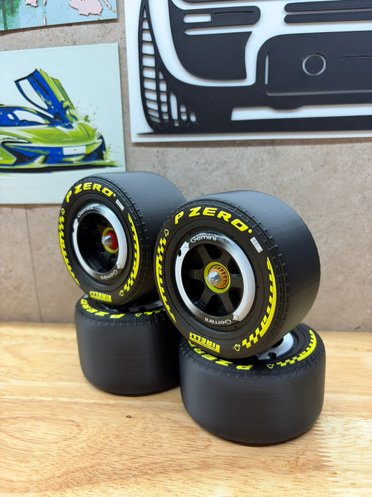 2026 McLaren F1 Google Gemini Wheels – 1:8 Scale