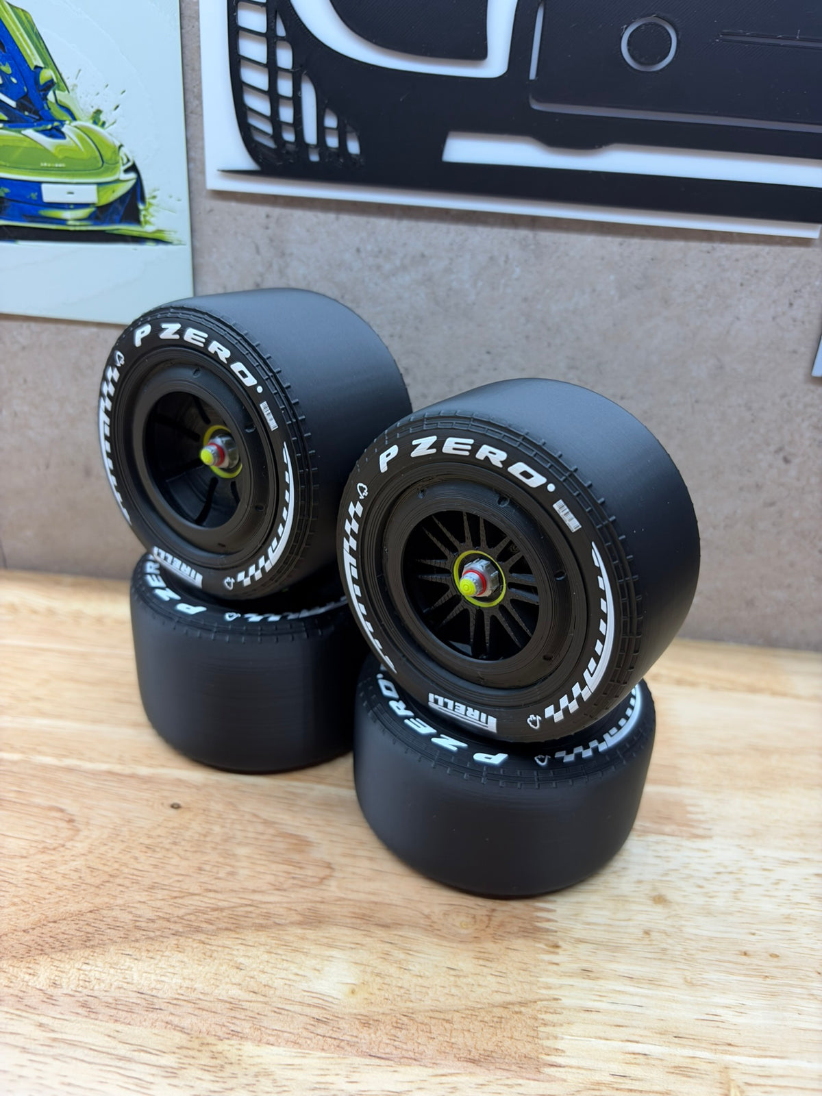 2026 Ferrari F1 Black Wheels – 1:8 Scale (42207)