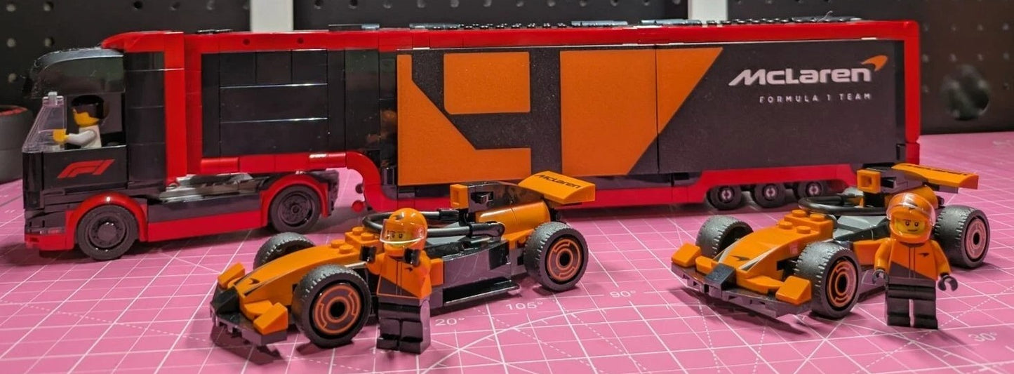 McLaren F1 Team Truck Custom Panel Upgrade (Fits LEGO® Set 60445) – 3D Printed