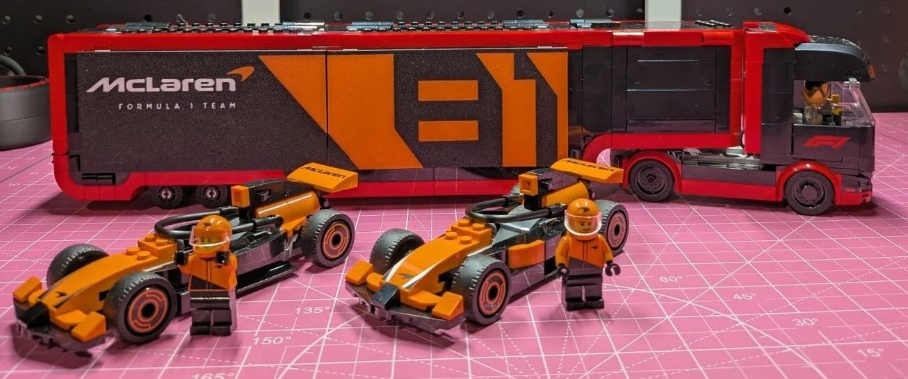 McLaren F1 Team Truck Custom Panel Upgrade (Fits LEGO® Set 60445) – 3D Printed
