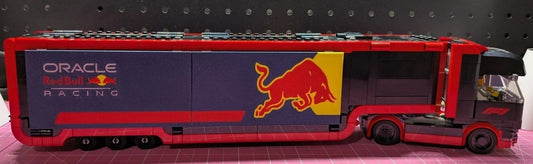 Amélioration personnalisée des panneaux du camion Red Bull F1 Team (compatible avec l'ensemble LEGO 60445)