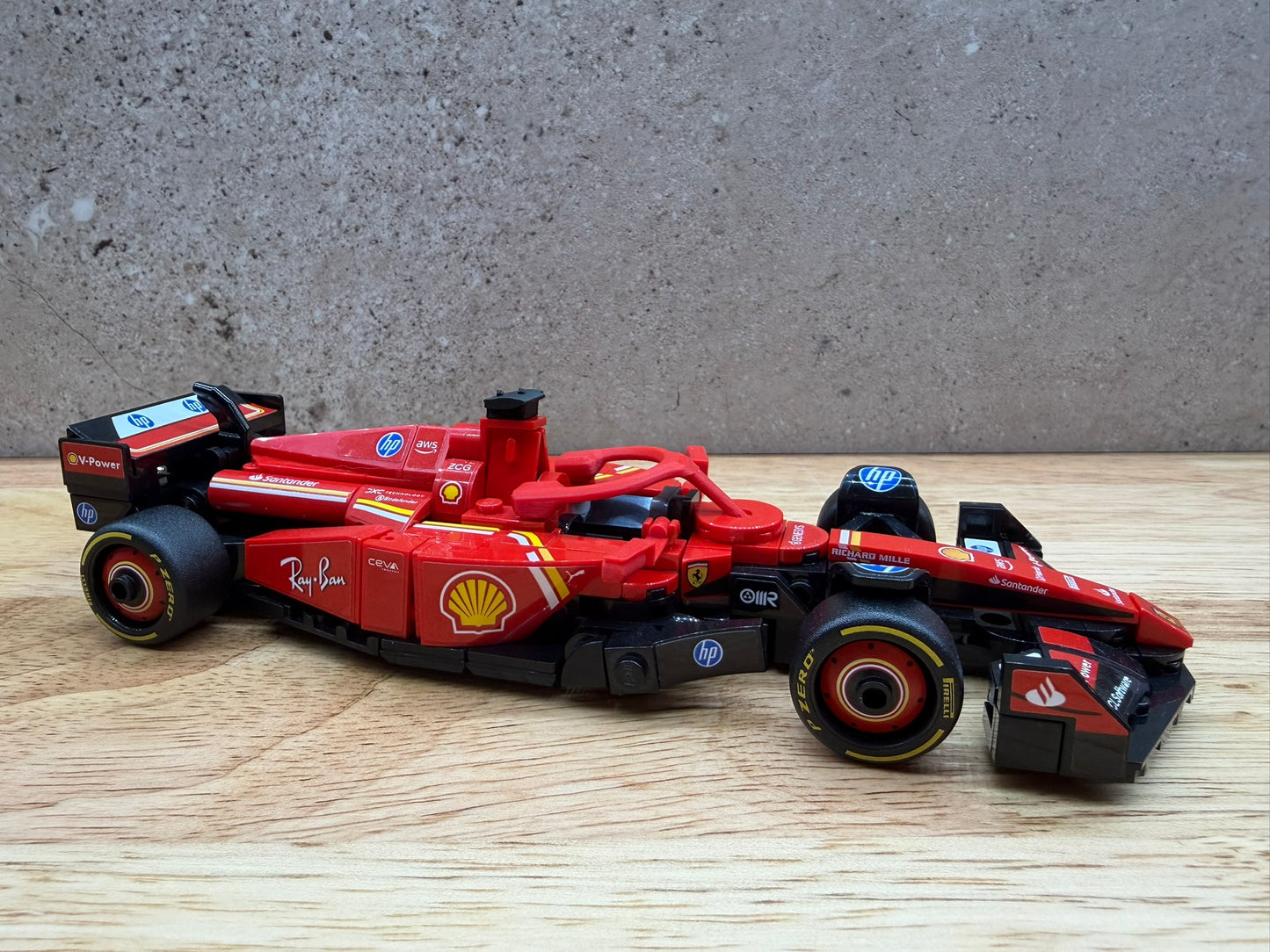 Kit de mise à niveau Halo, caméra embarquée et rétroviseur pour Ferrari SF-24 – Compatible avec la voiture de course Speed Champions 77242 – Accessoire personnalisé imprimé en 3D