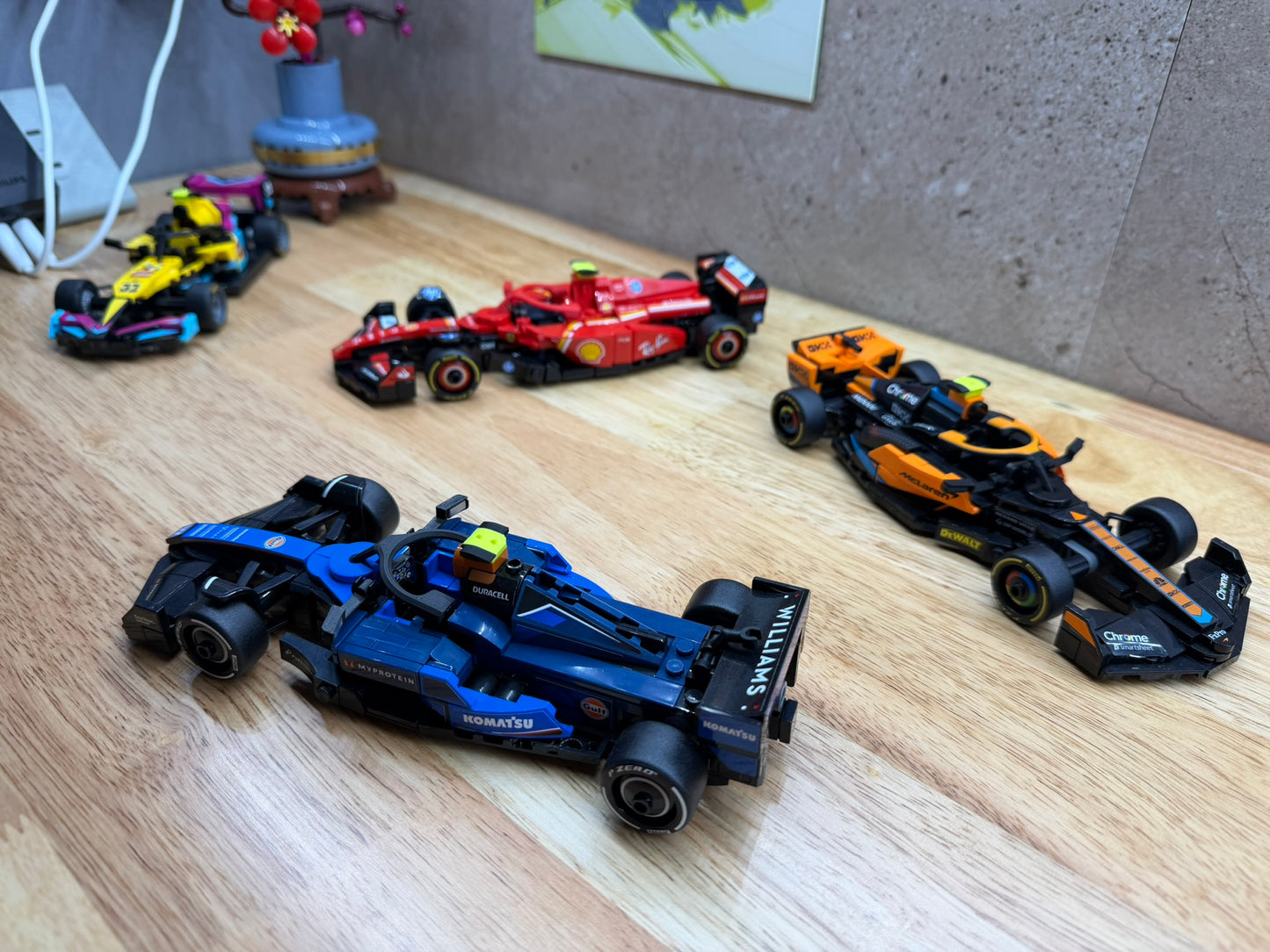 Kit de mise à niveau Halo, T-Cam et rétroviseurs pour voiture de course de Formule 1 McLaren – Compatible avec Speed Champions 76919 – Accessoire personnalisé imprimé en 3D