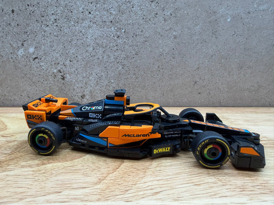 Kit de mise à niveau Halo, T-Cam et rétroviseurs pour voiture de course de Formule 1 McLaren – Compatible avec Speed Champions 76919 – Accessoire personnalisé imprimé en 3D