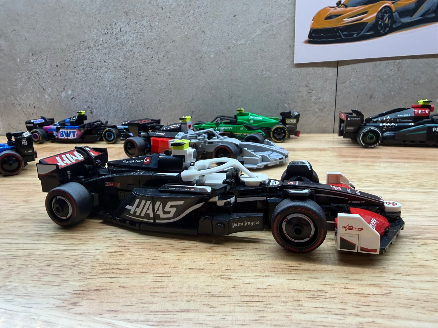 Kit d'amélioration Halo, T-Cam et rétroviseurs Haas VF-24 – Compatible avec la voiture de course Speed Champions 77250 – Accessoire personnalisé imprimé en 3D