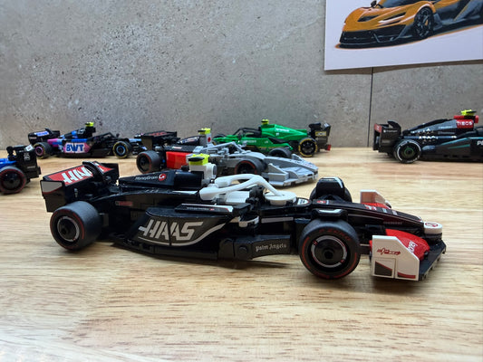 Kit d'amélioration Halo, T-Cam et rétroviseurs Haas VF-24 – Compatible avec la voiture de course Speed Champions 77250 – Accessoire personnalisé imprimé en 3D
